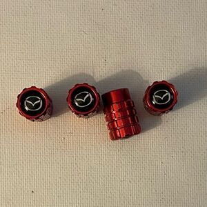Mazda valve Stem caps in Red set of 4 NWT